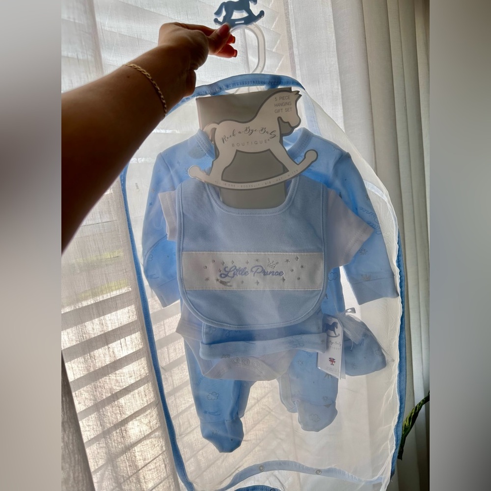 Rock and Bye Boutique Blue Baby Outfit Set